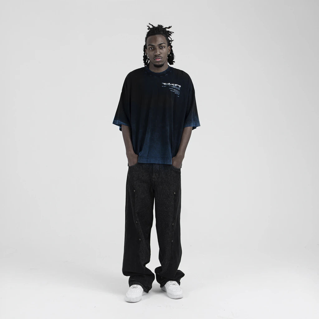 Faded Black/Blue Boxy Tee
