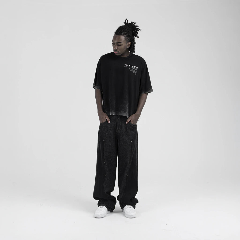 Faded Black/Grey Boxy Tee