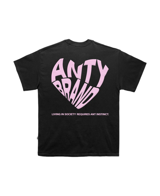 Camiseta Anty Heart Puff Black Pink  - Anty Brand