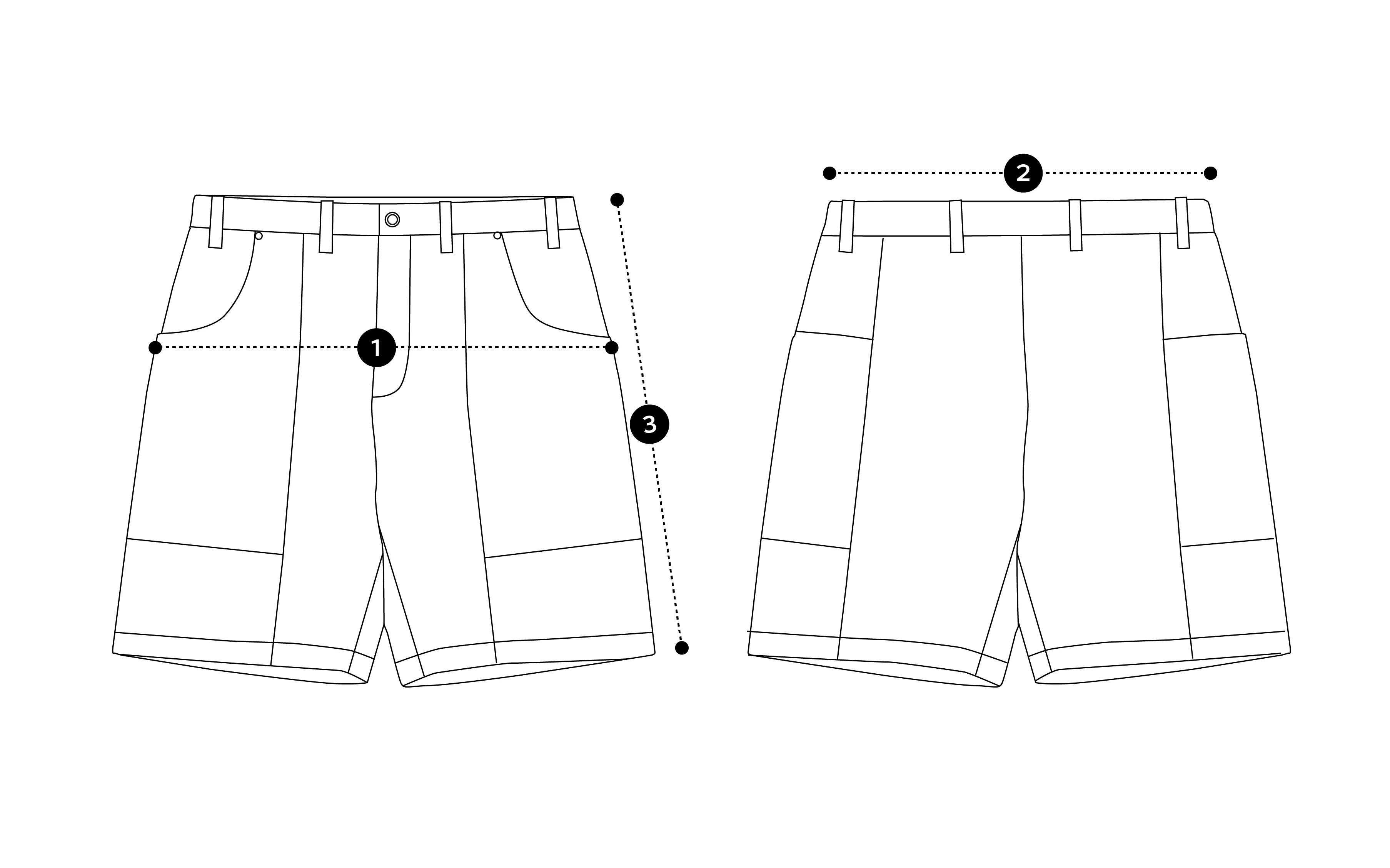 Wide Twill Shorts in Black - DISTURB LTDA