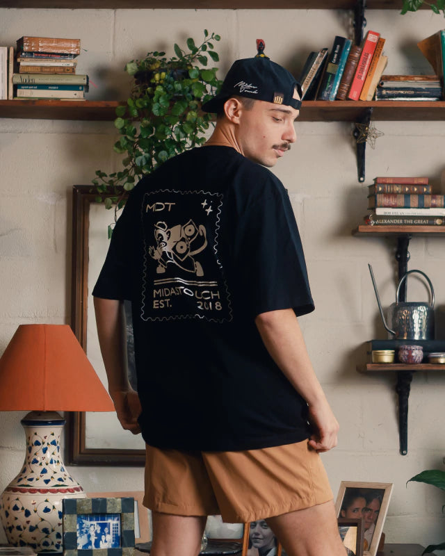 Postal T-shirt Black - MIDAS TOUCH