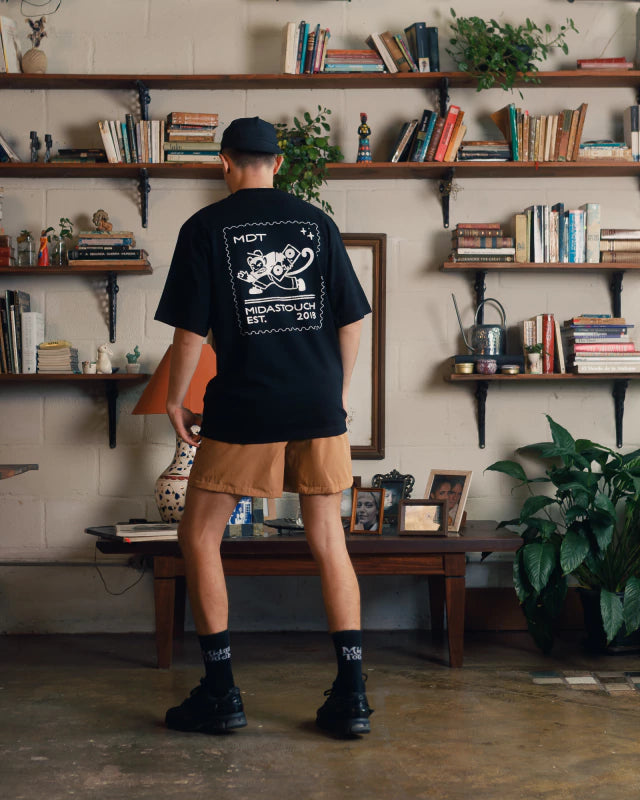 Postal T-shirt Black - MIDAS TOUCH