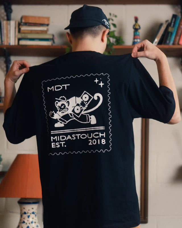 Postal T-shirt Black - MIDAS TOUCH