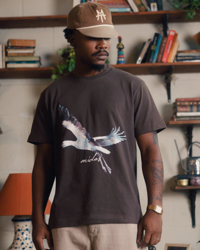 Stork T-shirt Brown - MIDAS TOUCH