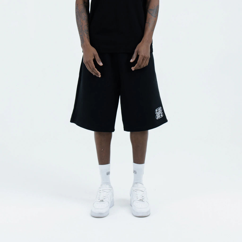 Motion Black Sweatshrit Shorts