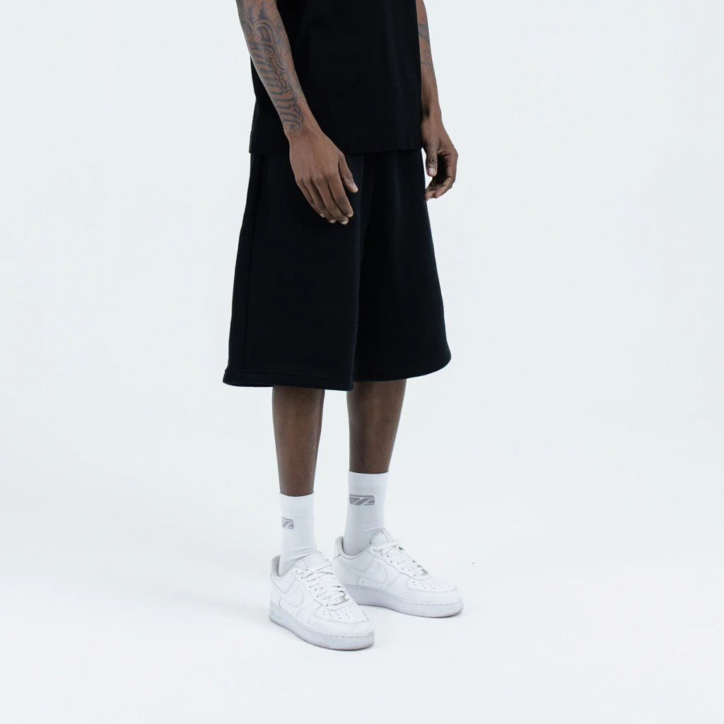 Motion Black Sweatshrit Shorts