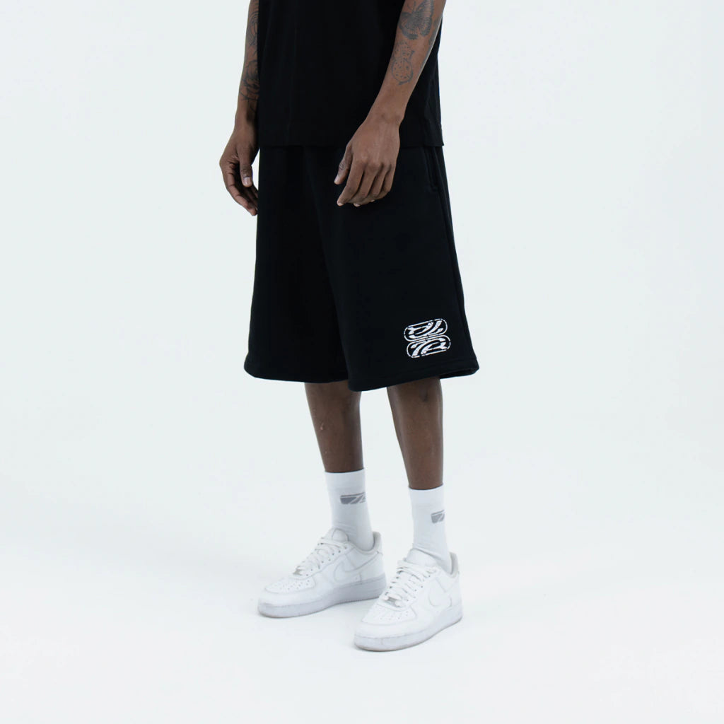 Motion Black Sweatshrit Shorts