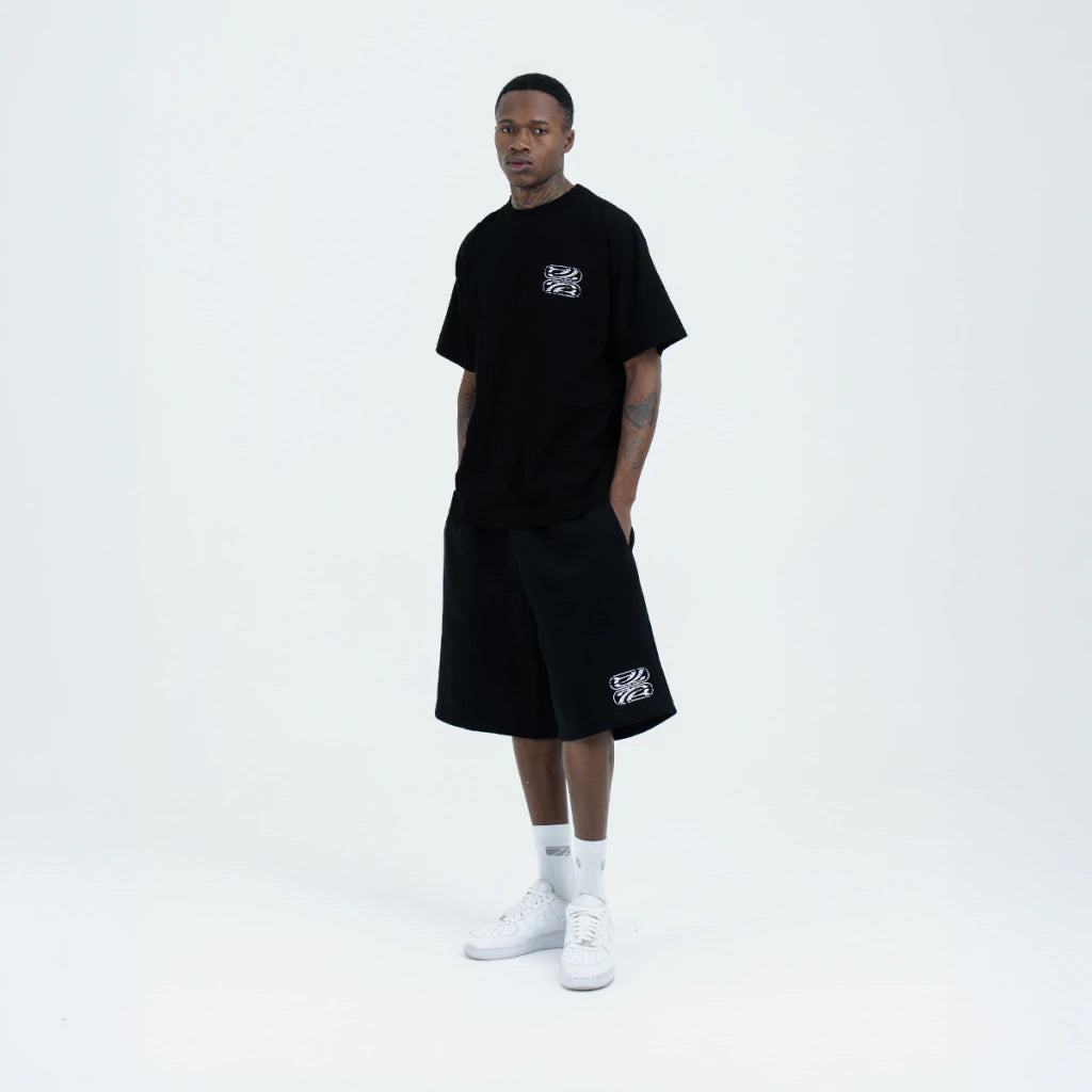 Motion Black Sweatshrit Shorts