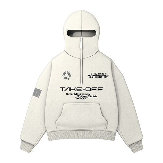 Sign Offwhite Ninja Zip Hoodie - TAKE-OFF