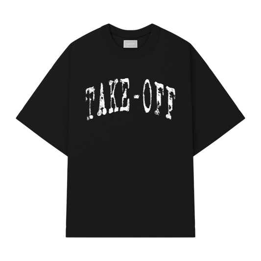 Label Patch Black Tee - TAKE-OFF