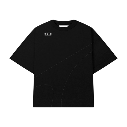 Overlay Black Boxy Tee - TAKE-OFF