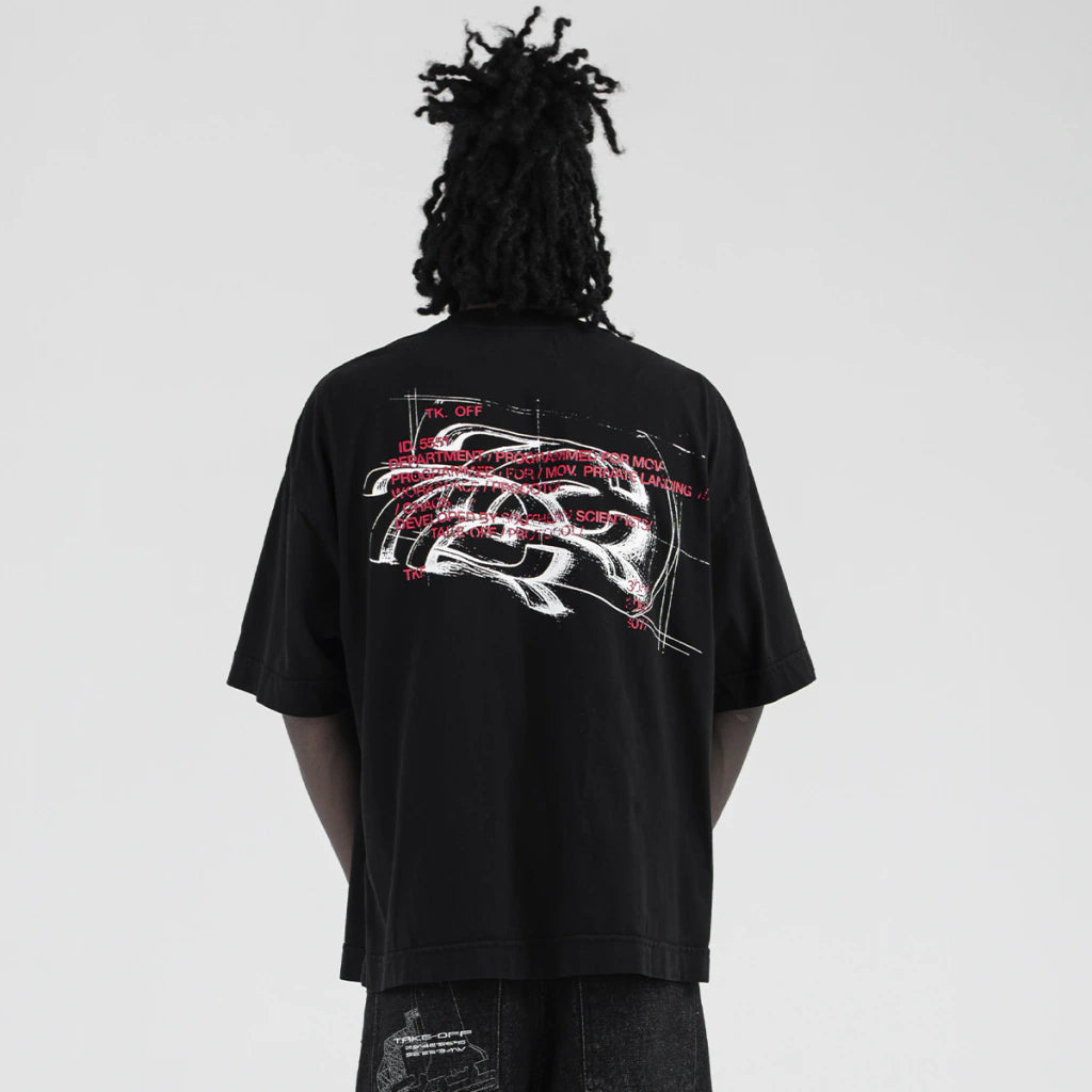 Sketch Black Boxy Tee