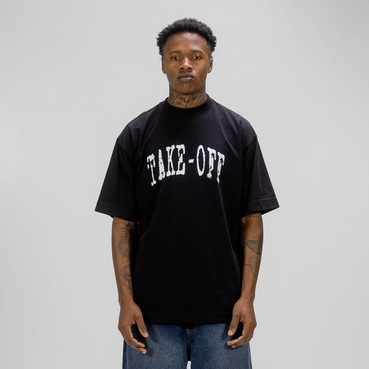 Label Patch Black Tee - TAKE-OFF